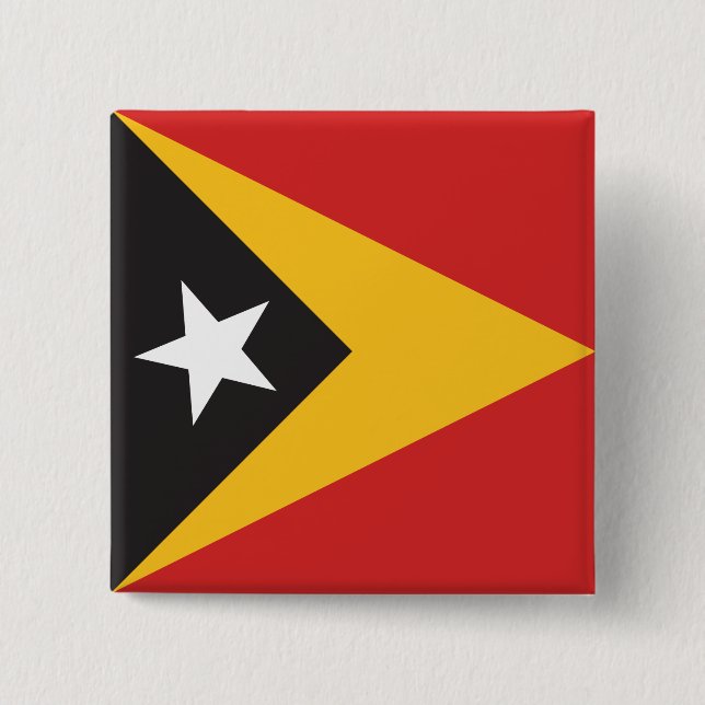 East Timor Flag 15 Cm Square Badge (Front)
