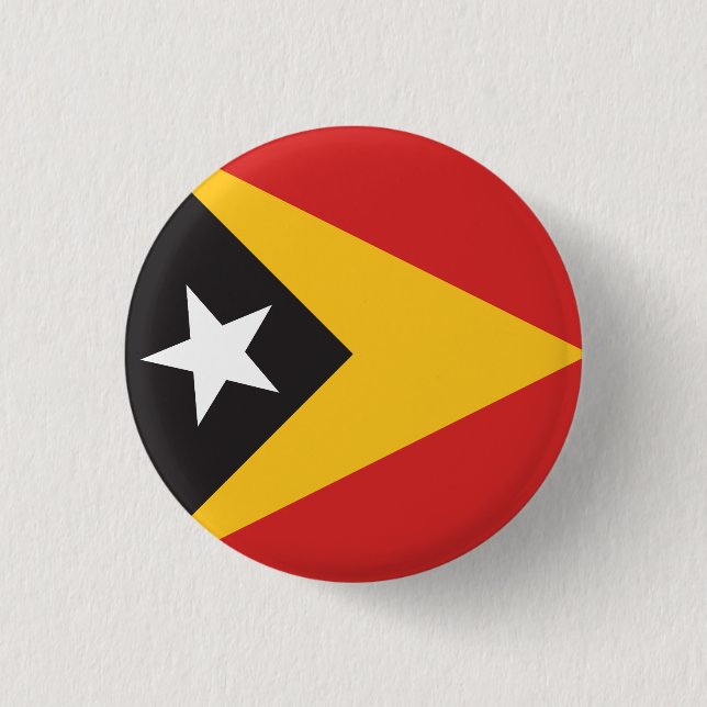 East Timor Flag 3 Cm Round Badge (Front)