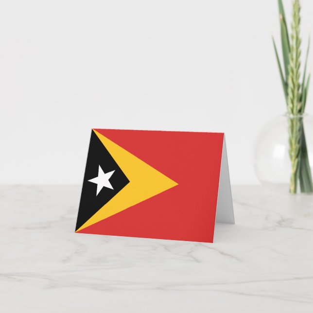 East Timor Flag Card (Front)