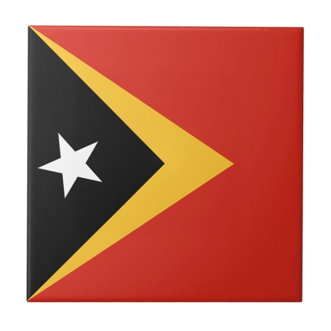 East Timor Flag Ceramic Tile (Front)