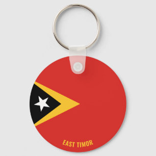 East Timor Flag Charming Patriotic Key Ring