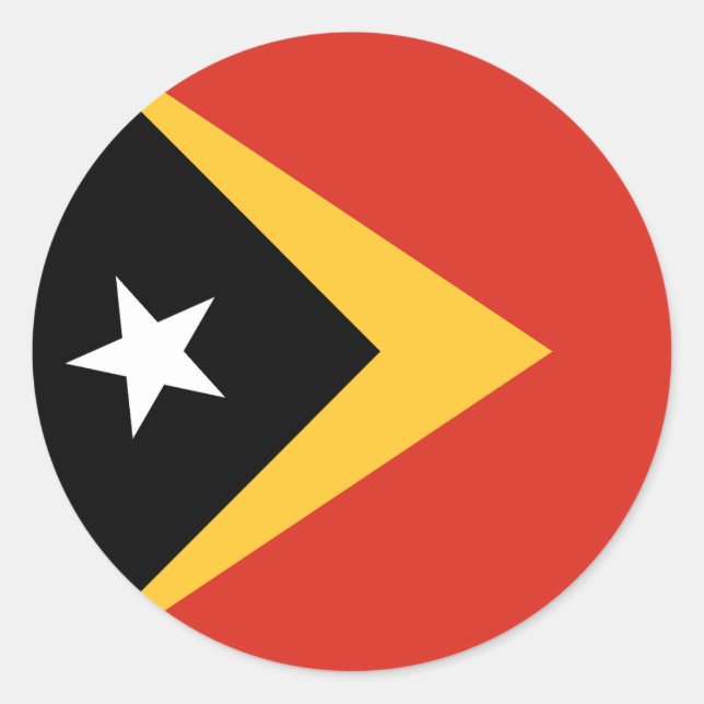 East Timor Flag Classic Round Sticker (Front)