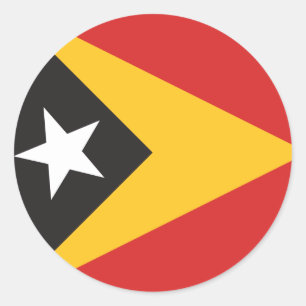 East Timor Flag Classic Round Sticker