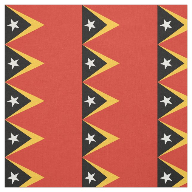 East Timor Flag Fabric (Swatch)