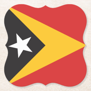 East Timor Flag Paper Coaster