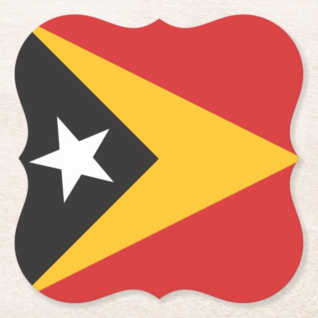 East Timor Flag Paper Coaster (Front)