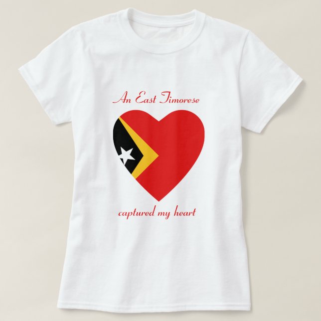 East Timor Flag Sweetheart T-Shirt (Design Front)