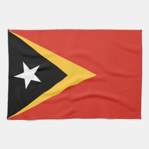 East Timor Flag Tea Towel