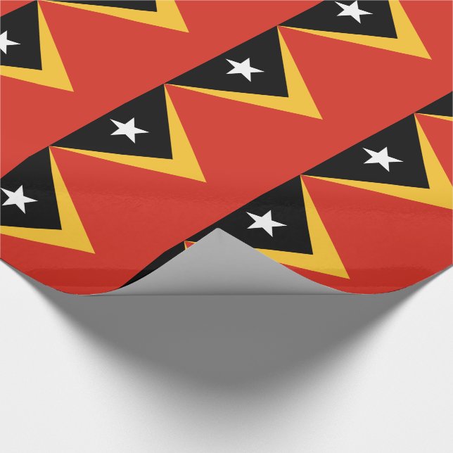 East Timor Flag Wrapping Paper (Corner)