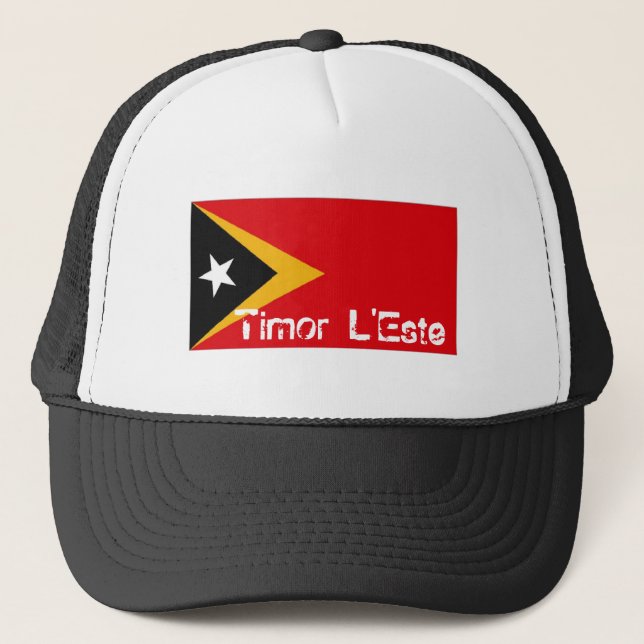 East Timor L'Este flag souvenir hat (Front)