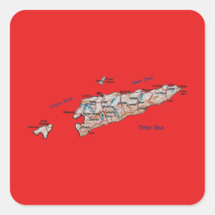East Timor Map Sticker