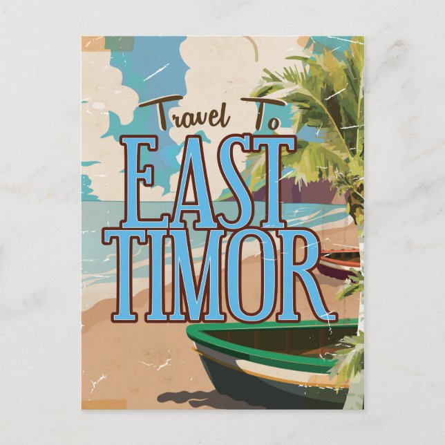 East Timor vintage travel poster art. Postcard (Front)