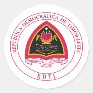 East Timorese Coat of Arms, East Timor Classic Round Sticker
