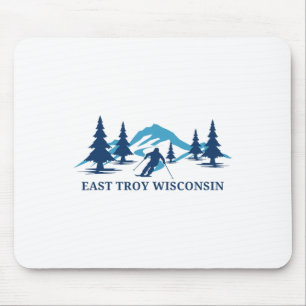 East Troy Wisconsin Ski Resort Skiing Skier Mouse Pad