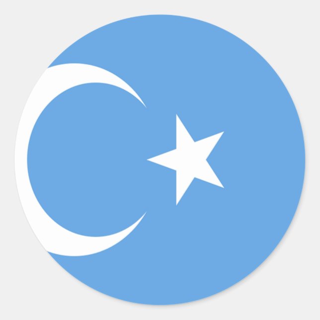 East Turkestan Uyghur Flag Classic Round Sticker (Front)