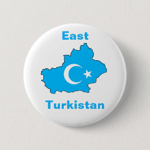 East Turkistan 6 Cm Round Badge