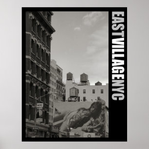 East Village New York City Poster