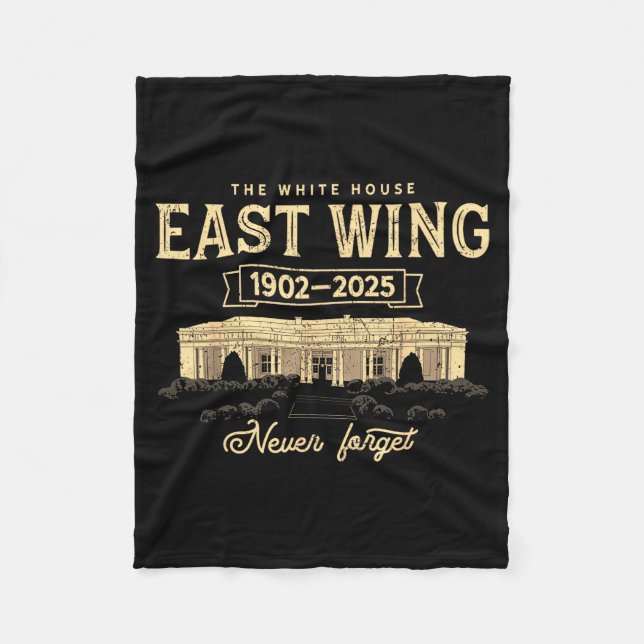East Wing 1902 2025 Never Forget Retro  Fleece Blanket (Front)