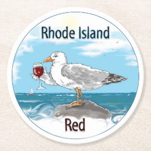 "EastCoasters" RI Red paper coaster set