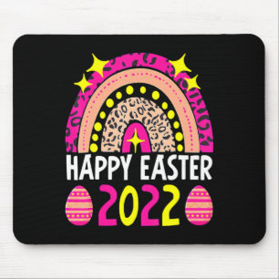 Easter 2022 rainbow cute happy easter 2022  mouse pad