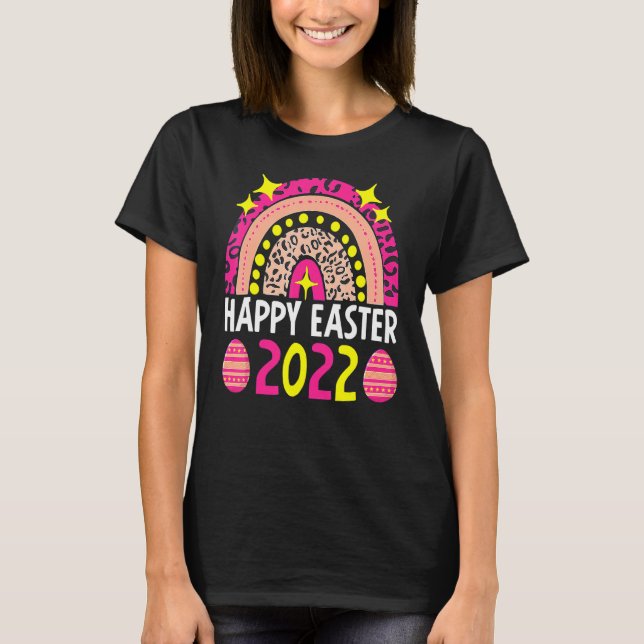 Easter 2022 Rainbow Cute Happy Easter 2022 T-Shirt (Front)