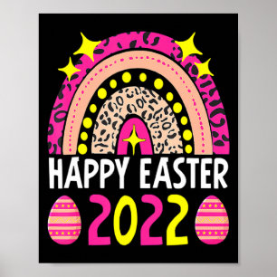 Easter 2022 rainbow cute happy easter 2022 women m poster