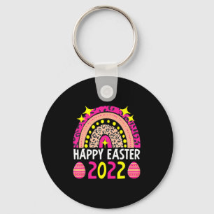Easter 2022 rainbow t cute happy easter 2022 women key ring
