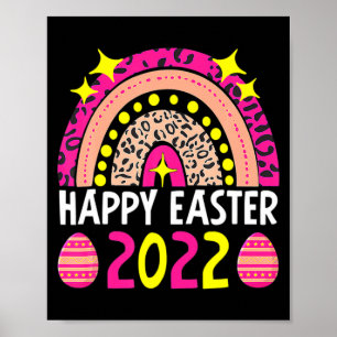 Easter 2022 rainbow t cute happy easter 2022 women poster