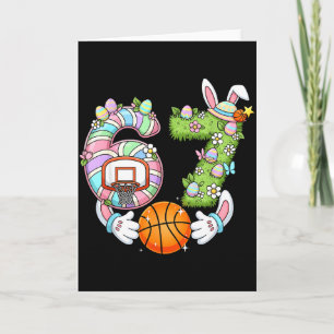Easter 6 7 Meme Six Seven Cute Bunny Basketball Ea Card