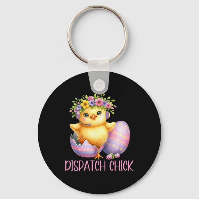 Easter 911 Dispatcher Gift Police Dispatch Thin Go Key Ring (Front)