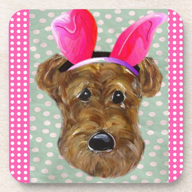 EASTER AIREDALE COASTER (Front)