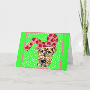 Easter Airedale Holiday Card