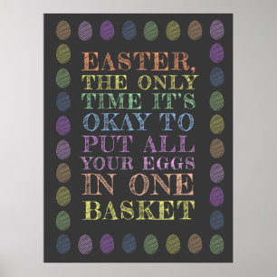 Easter - All your eggs in one basket Poster