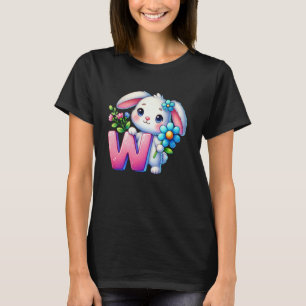 Easter Alphabet Letter W u2013 Funny ABC Egg for K T-Shirt