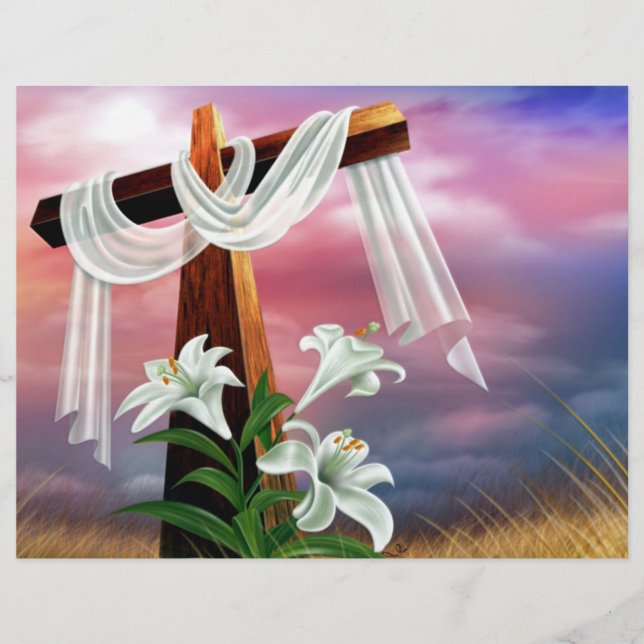 Easter and Palm Sunday Crosses and Scenes Flyer (Front)