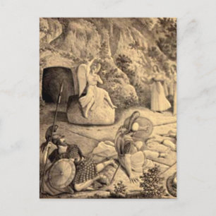 Easter and Palm Sunday Crosses and Scenes Holiday Postcard