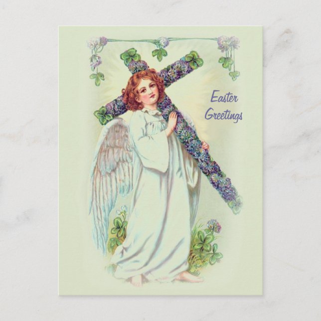 Easter Angel Holiday Postcard (Front)