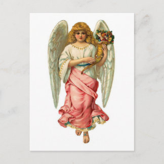 Easter Angel With Beautiful Wings Holiday Postcard