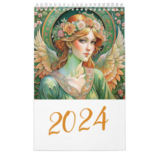 Easter Angels in Art Nuovo style 2024 Calendar