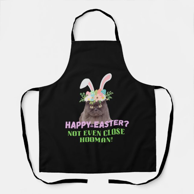 Easter Angry Cat Apron (Front)
