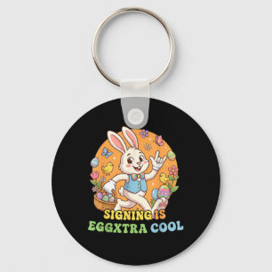 Easter ASL Signing is Cool Spring American Sign Key Ring
