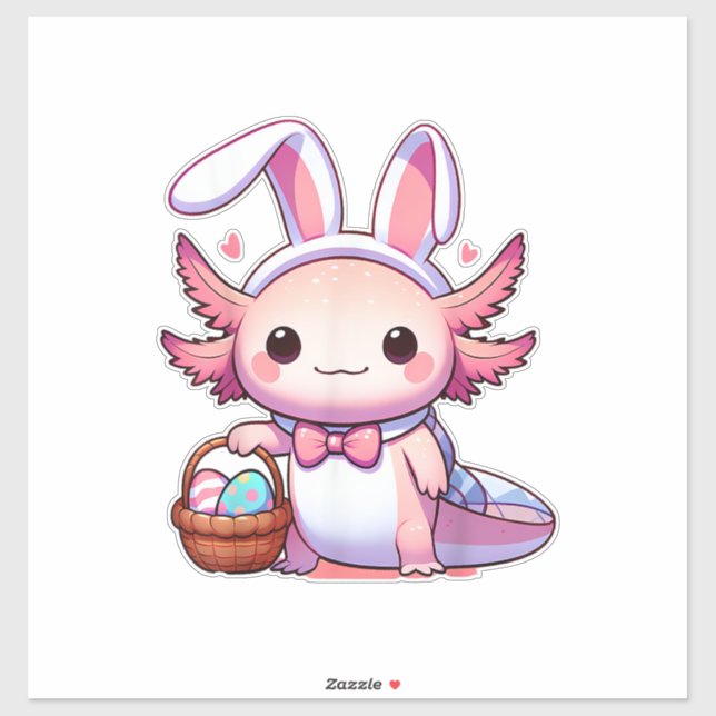 Easter Axolotl Bunny Ears Eggs T-Shirt (Sheet)