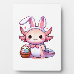 Easter Axolotl Bunny Ears Eggs T-Shirt Plaque