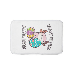 Easter Axolotl Ready To Find Alotl Eggs Hunt Boys  Bath Mat