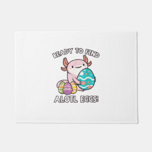 Easter Axolotl Ready To Find Alotl Eggs Hunt Boys  Doormat