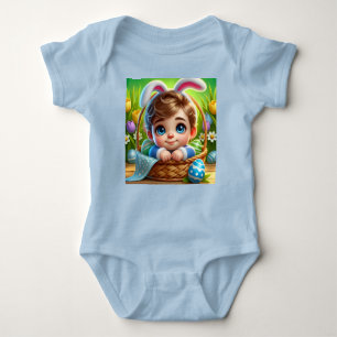 EASTER BABY BOY Bunny Ears ~  Baby Bodysuit