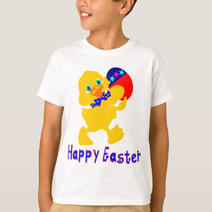 ♫♥Easter Baby-Chick Kids' Retro Ringer T-Shirt♥♪ T-Shirt
