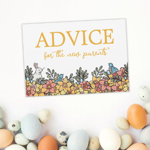 Easter Baby Shower Advice for New Parents Card