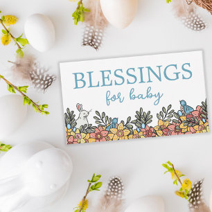 Easter Baby Shower Blessings for Baby Advice Card