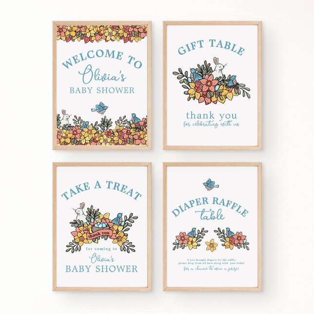 Easter Baby Shower Frameable Table Signs (Creator Uploaded)